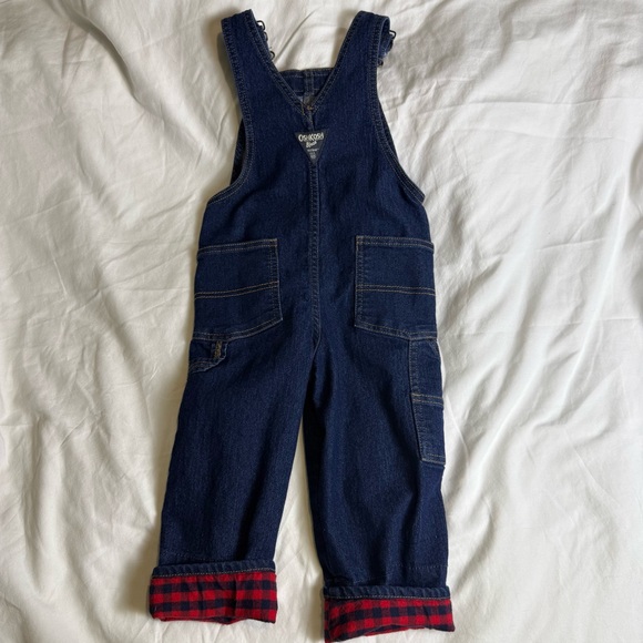 OshKosh B'gosh Dark Blue Overalls with Red Accents - Picture 5 of 10